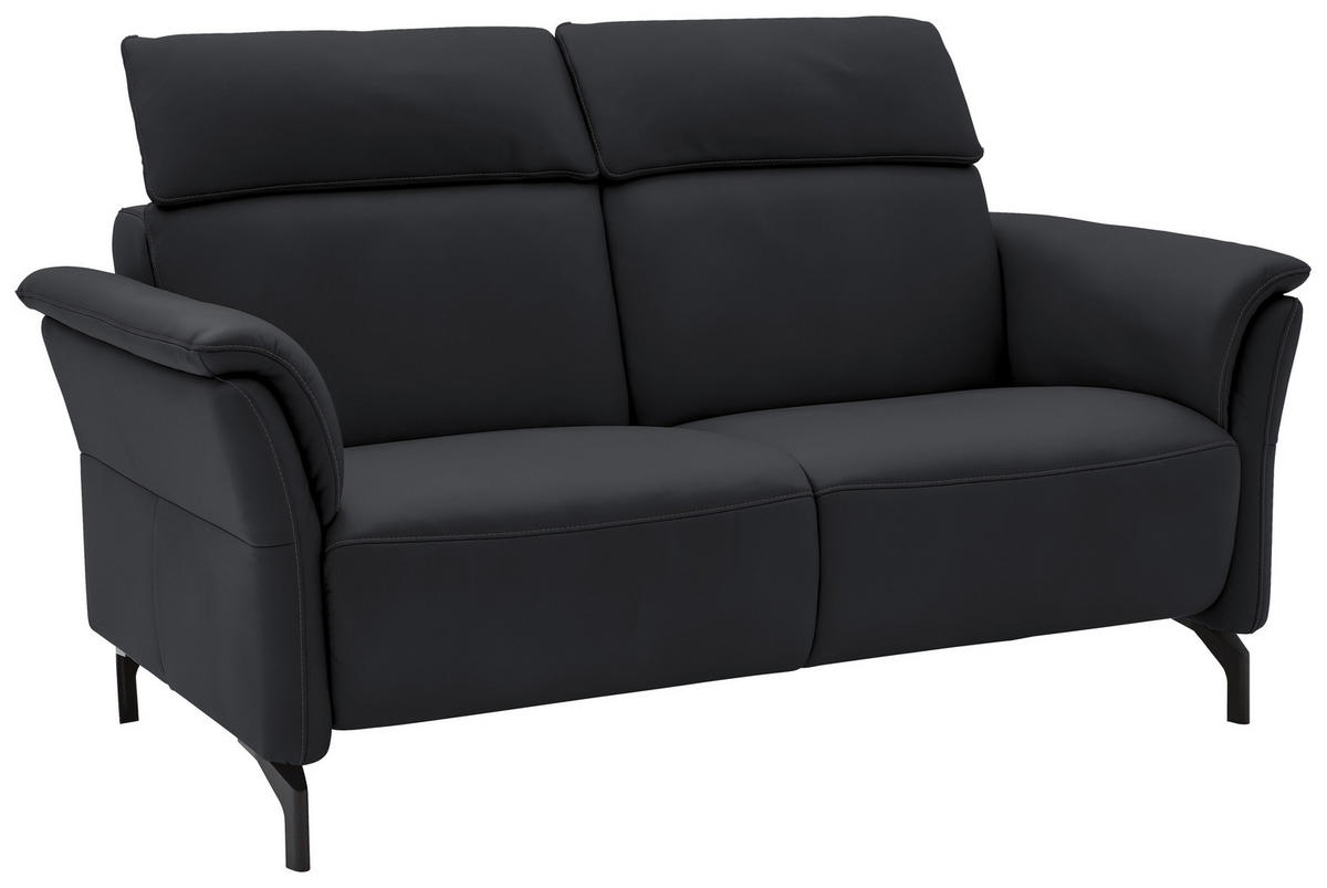 2-SITZER-SOFA in Leder Anthrazit  - Anthrazit/Schwarz, KONVENTIONELL, Leder/Metall (178/103/95cm) - Dieter Knoll