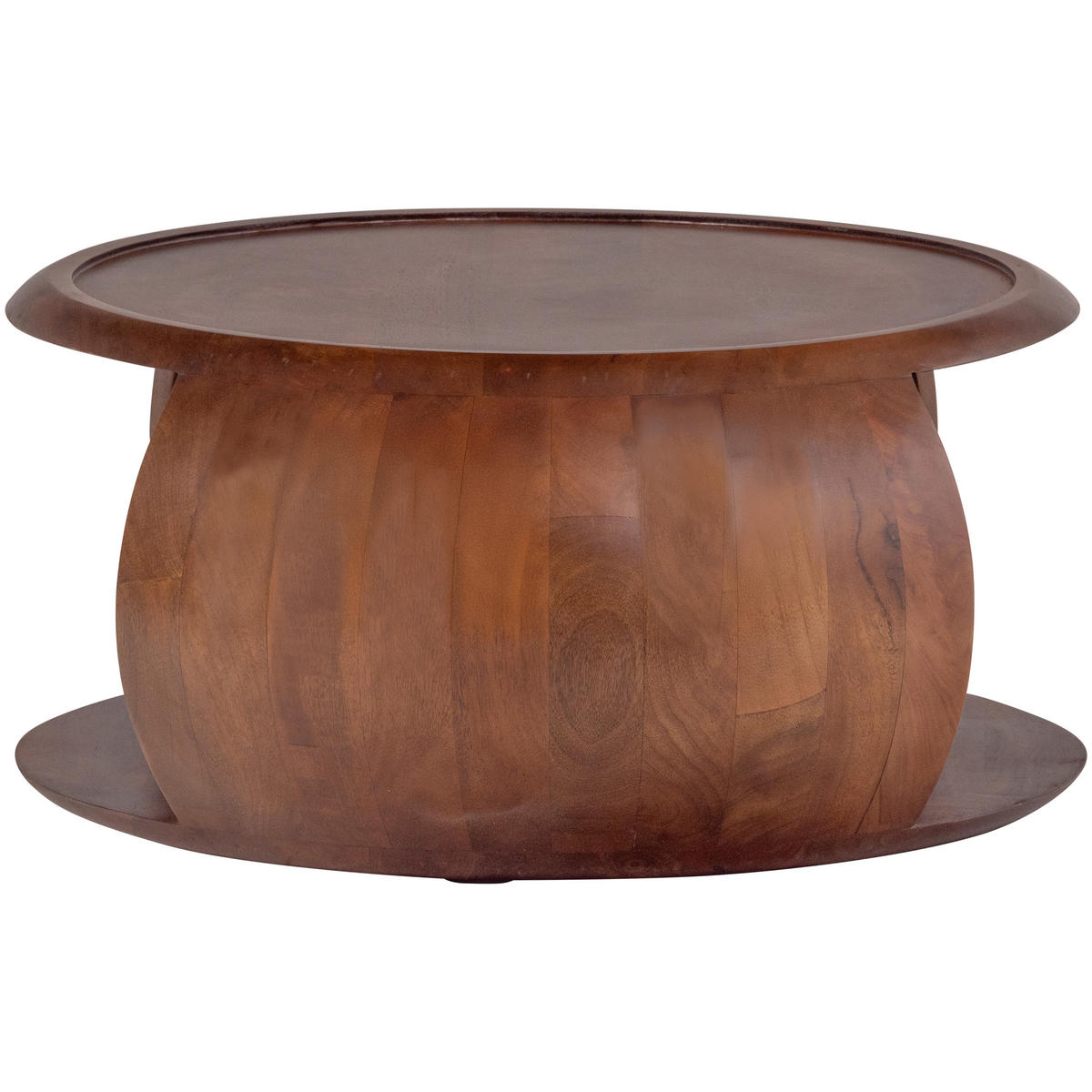 COUCHTISCH Cole Mangoholz vollmassiv 72/72/36 cm rund Braun  - Braun, Design, Holz (72/72/36cm) - Livetastic