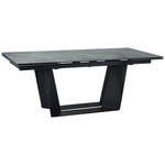 ESSTISCH in Metall, Glas, Keramik 200-300/100/76 cm - Schwarz/Grau, Design, Glas/Keramik (200-300/100/76cm) - Emilio Belluti