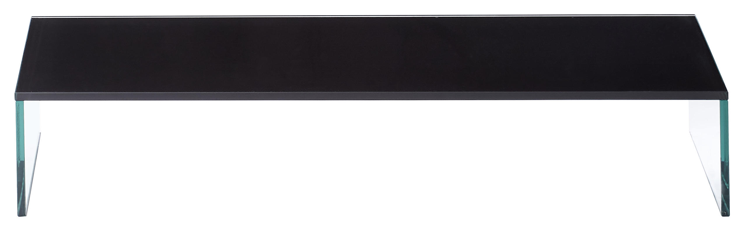 TV-AUFSATZ  Glas  Schwarz, Transparent  - Transparent/Schwarz, Design, Glas (80/14/35cm) - Xora