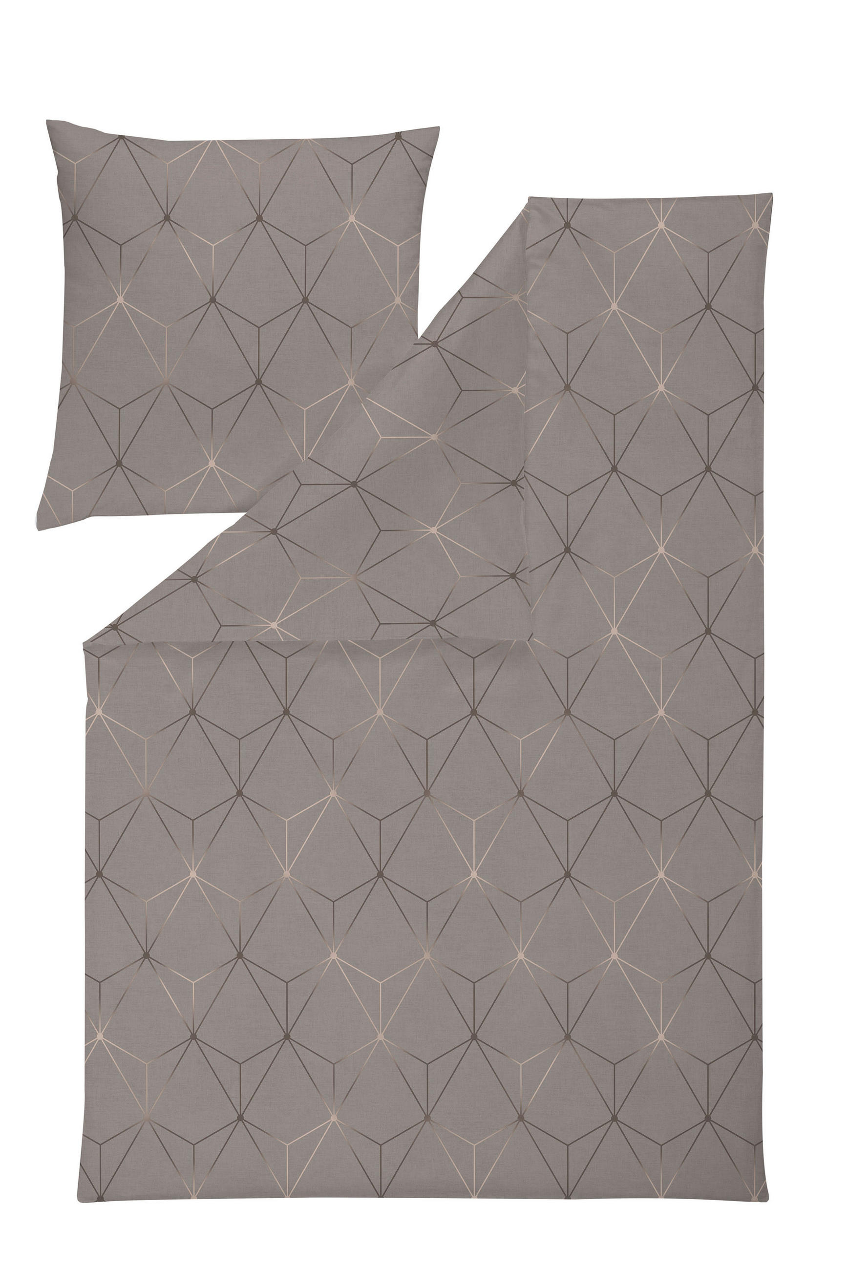 BETTWÄSCHE 135/200 cm ATELIER Makosatin  - Taupe, Design, Textil (135/200cm) - Estella