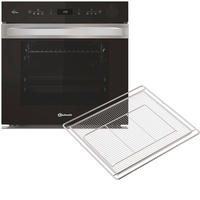 BACKOFENSET BAKO AIRFRY  - Edelstahlfarben/Schwarz, Basics, Glas/Metall (59,5/57,5/57cm) - Bauknecht
