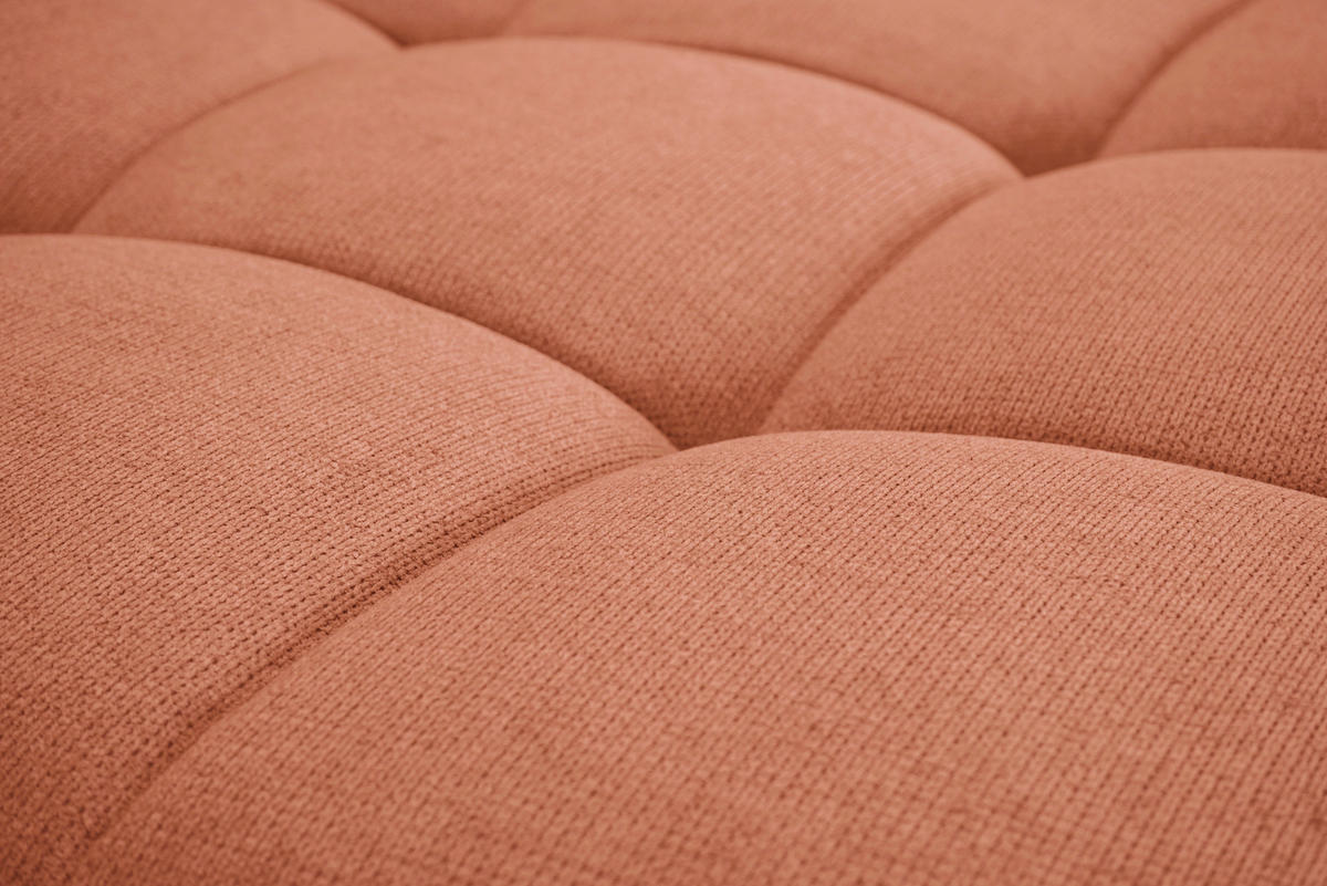 ECKSOFA in Flachgewebe, Mikrofaser Cognac  - Chromfarben/Cognac, Design, Kunststoff/Textil (312/198cm) - Livetastic