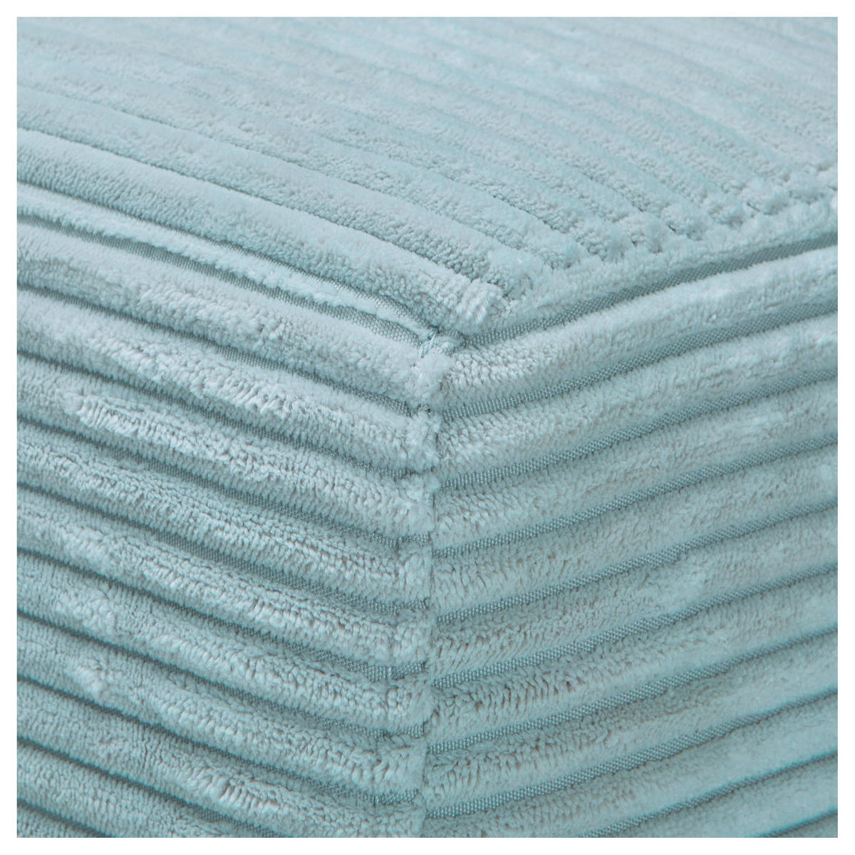 ECKSOFA in Cord Hellblau  - Schwarz/Hellblau, Design, Kunststoff/Textil (224/265cm) - Hom`in