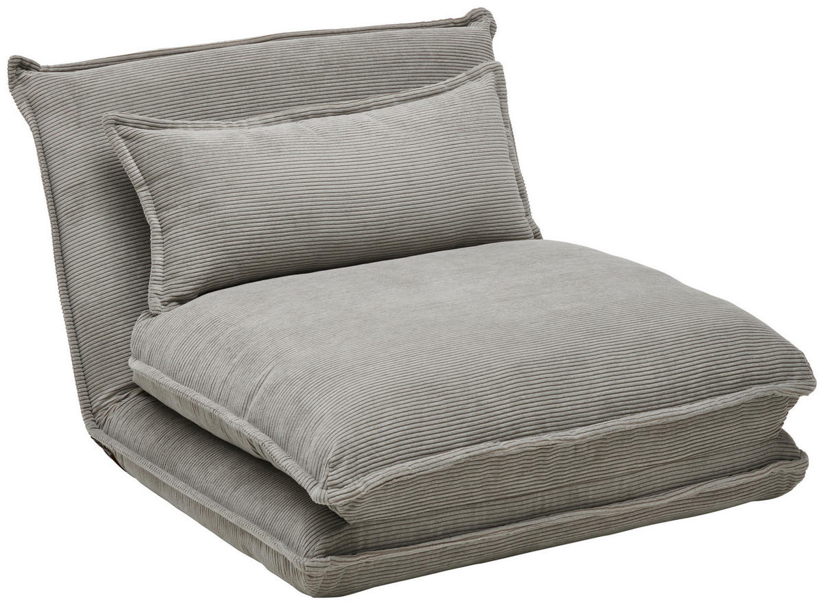 SCHLAFSESSEL  in Cord Grau  - Grau, Design, Textil (83/76,5/59cm) - Carryhome