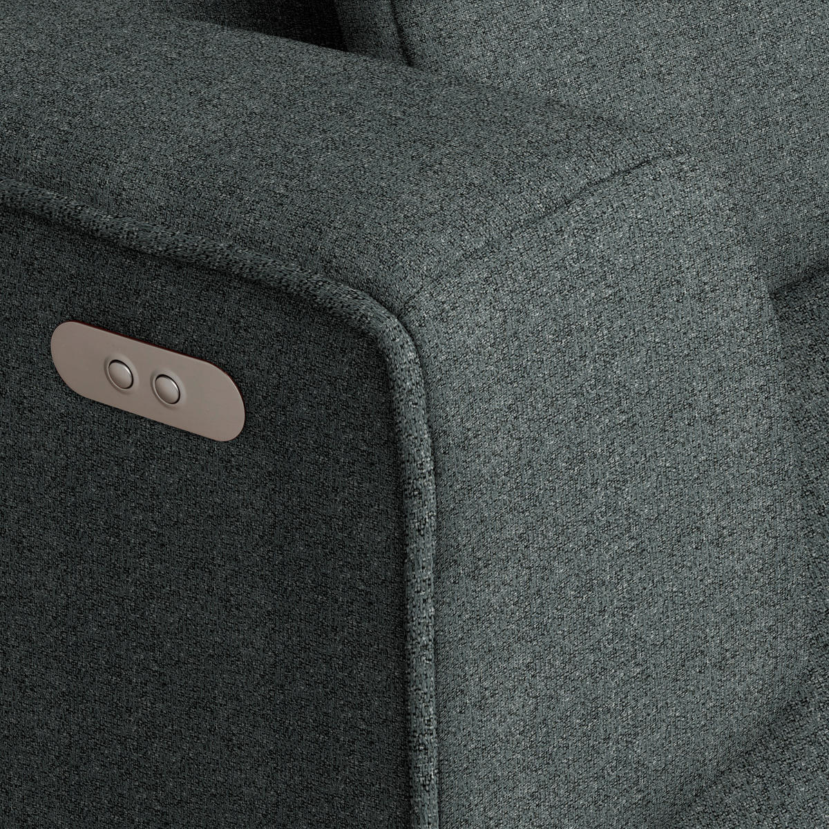 ECKSOFA  in Webstoff Dunkelgrau  188/288 cm  - Dunkelgrau/Schwarz, Design, Kunststoff/Textil (188/288cm) - Welnova