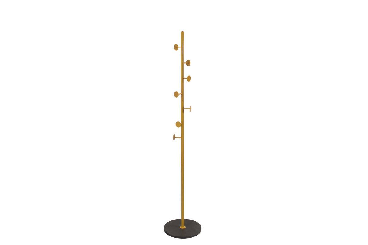 KLEIDERSTÄNDER in Goldfarben   - Goldfarben, Design, Stein/Metall (35/35/170cm) - MID.YOU