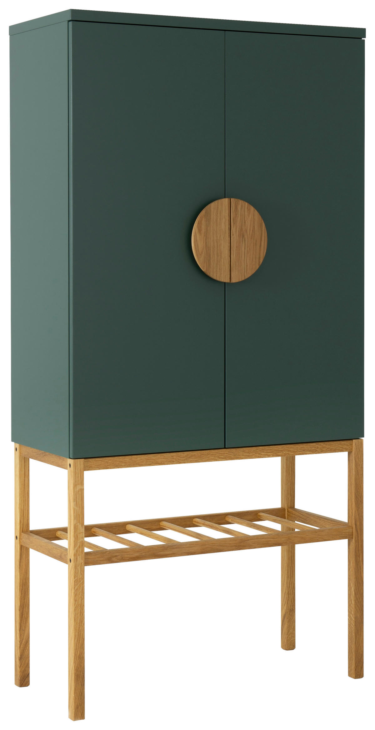 HIGHBOARD  in 80/162/37 cm  - Dunkelgrün/Eichefarben, Design, Holz/Holzwerkstoff (80/162/37cm)