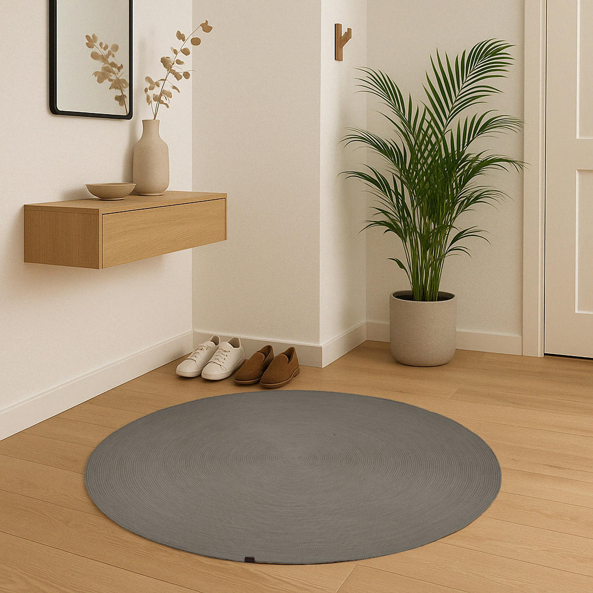 WEBTEPPICH 150 cm Paris Grau rund  - Grau, Basics, Textil (150cm) - Astra