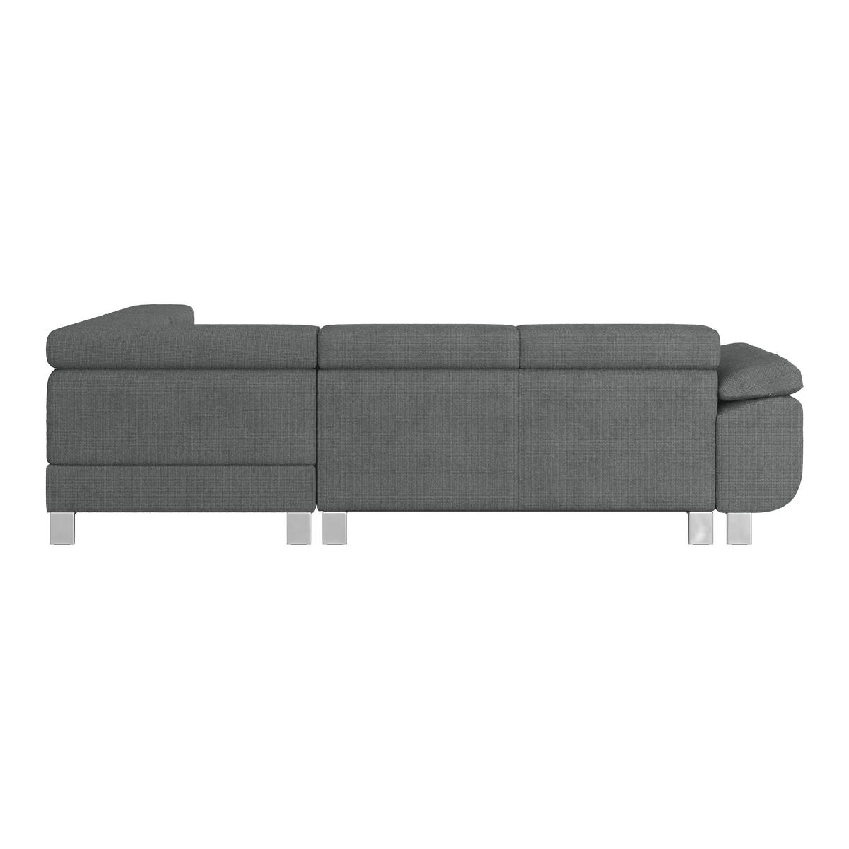 ECKSOFA Anthrazit Drell  - Anthrazit, MODERN, Textil/Metall (270/230cm) - MID.YOU