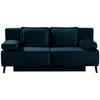 SCHLAFSOFA in Petrol  - Petrol/Schwarz, KONVENTIONELL, Textil/Metall (197/91/88cm) - Novel