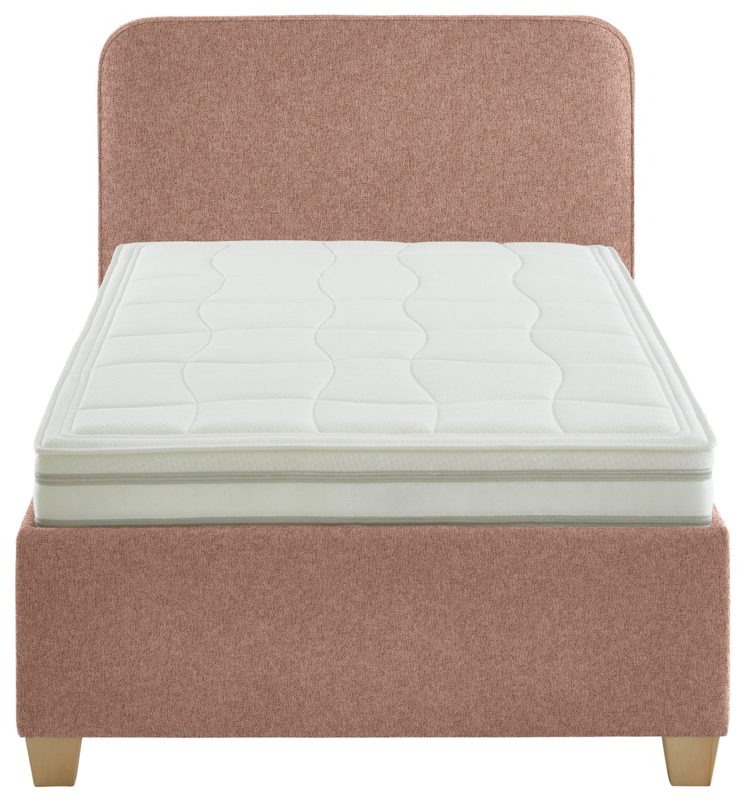 POLSTERBETT 120/200 cm  in Rostfarben  - Weiss/Rostfarben, Konventionell, Holz/Textil (120/200cm) - Beldomo - Sleep