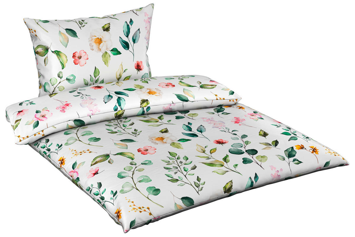 POSTELJINA 140/200 cm saten bela  - bela, Konvencionalno, tekstil (140/200cm) - Esposa