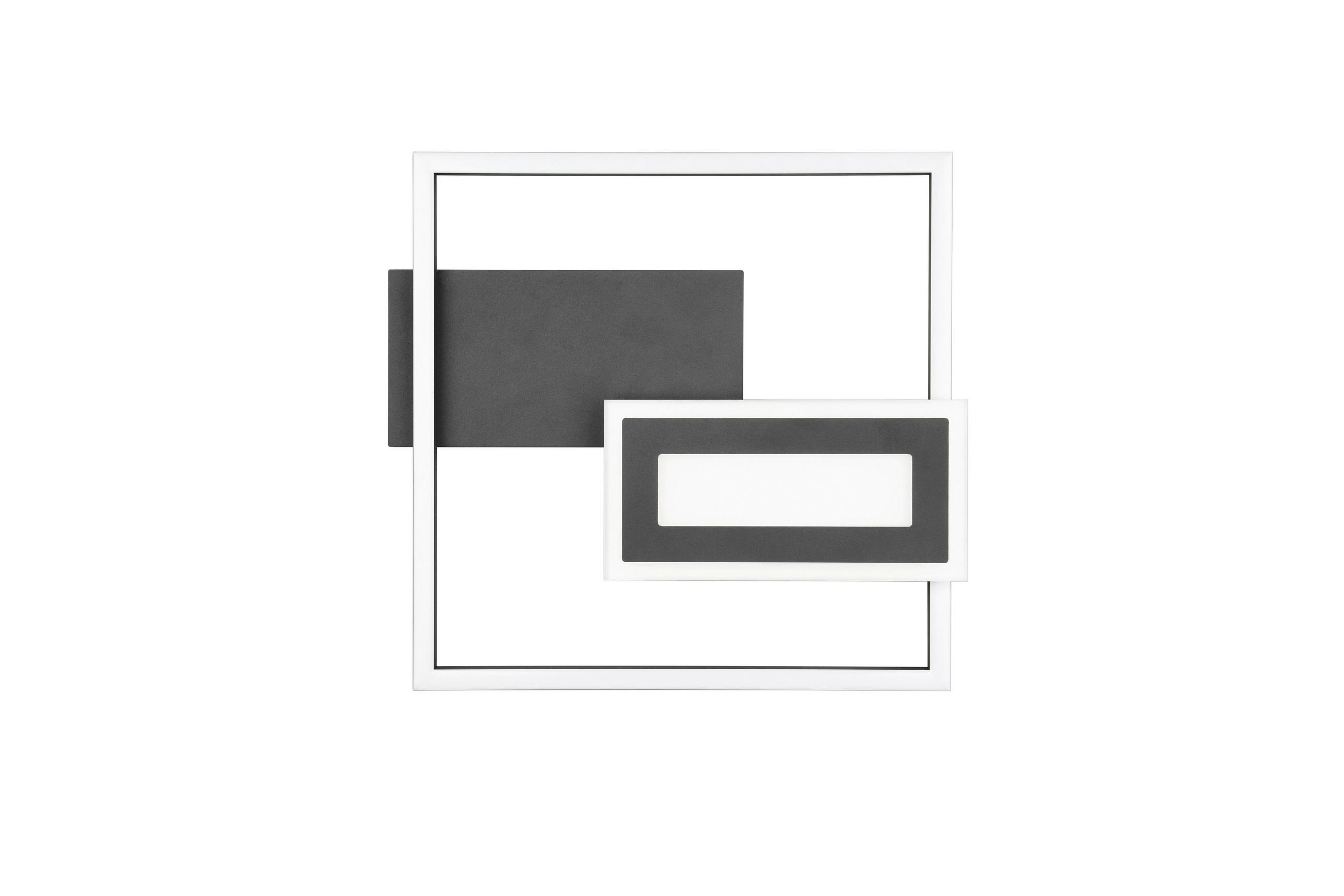 LED-DECKENLEUCHTE     - Schwarz, Basics, Metall (30,0/4,5/33,0cm)
