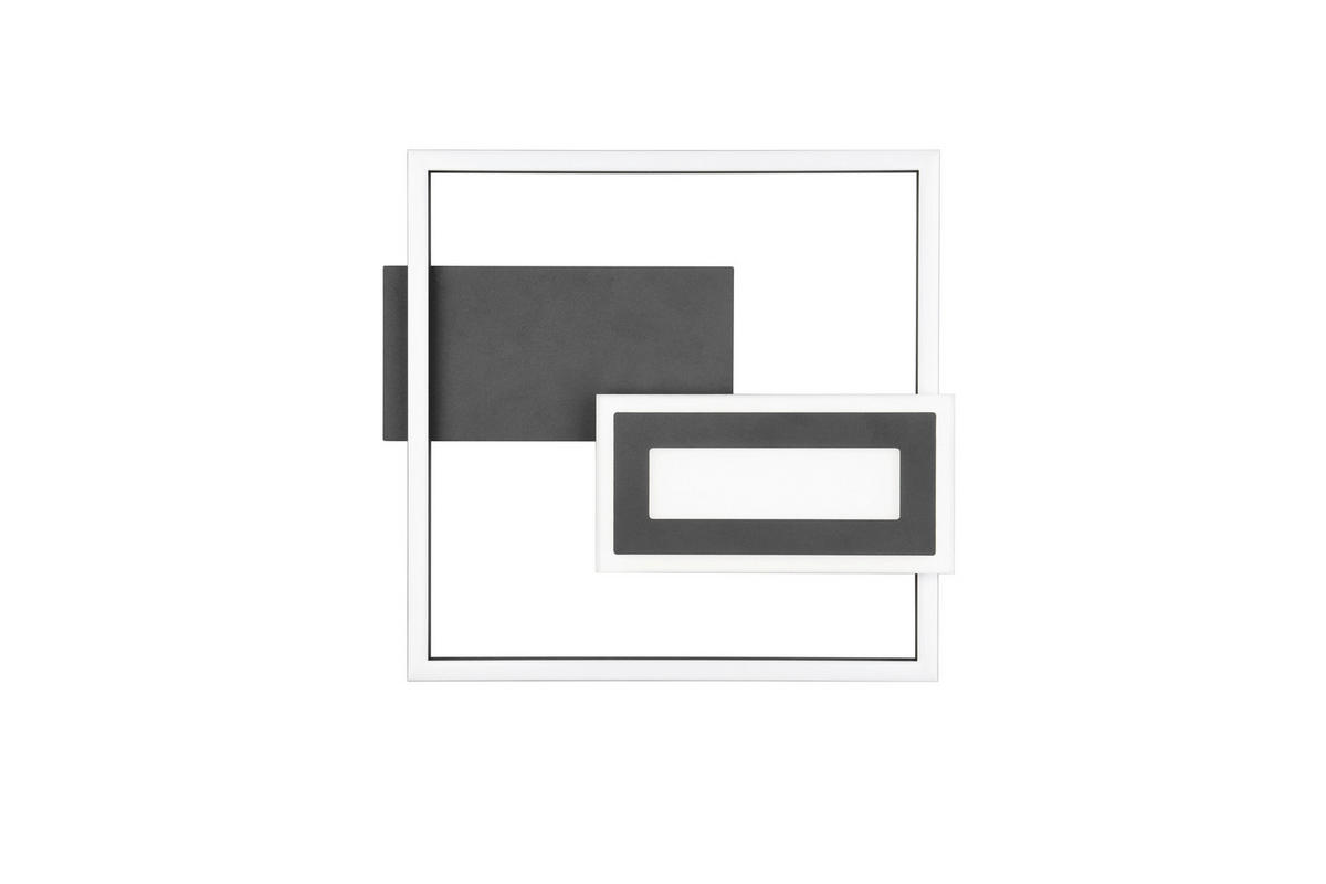 LED-DECKENLEUCHTE     - Schwarz, Basics, Metall (30,0/4,5/33,0cm)
