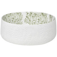 DEKOSCHALE - Weiss/Grün, Basics, Keramik (28/10,5cm) - Räder