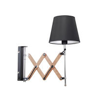 VÄGGLAMPA 22.5/52/50 cm   - svart, Klassisk, metall (22.5/52/50cm)