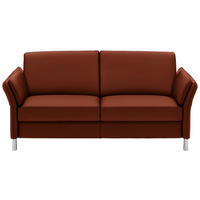 3-SITZER-SOFA in Echtleder Cognac  - Cognac/Alufarben, Design, Leder/Metall (190/82/99cm) - Dieter Knoll