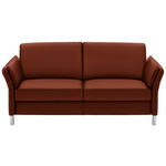 3-SITZER-SOFA  in Echtleder Cognac  - Cognac/Alufarben, Design, Leder/Metall (190/82/99cm) - Dieter Knoll