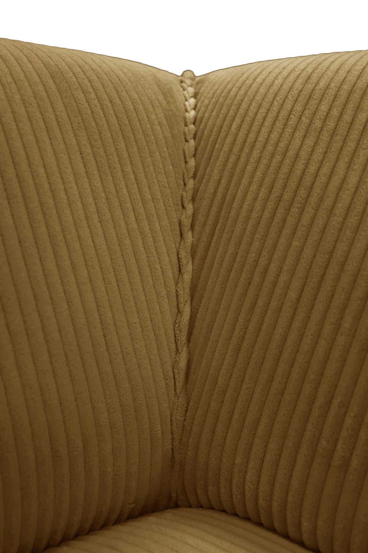 ECKSOFA ANTHONY Gelb Cord  - Gelb/Schwarz, Design, Kunststoff/Textil (275/163cm) - MID.YOU