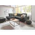 ECKSOFA in Chenille Dunkelgrau  240/308 cm  - Dunkelgrau/Schwarz, Design, Textil/Metall (240/308cm) - Xora
