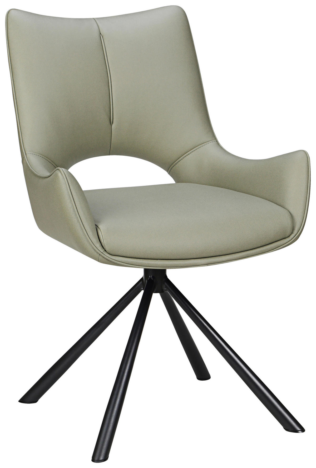 STUHL - Schwarz/Grün, Design, Textil/Metall (57/88,5/62cm) - Carryhome