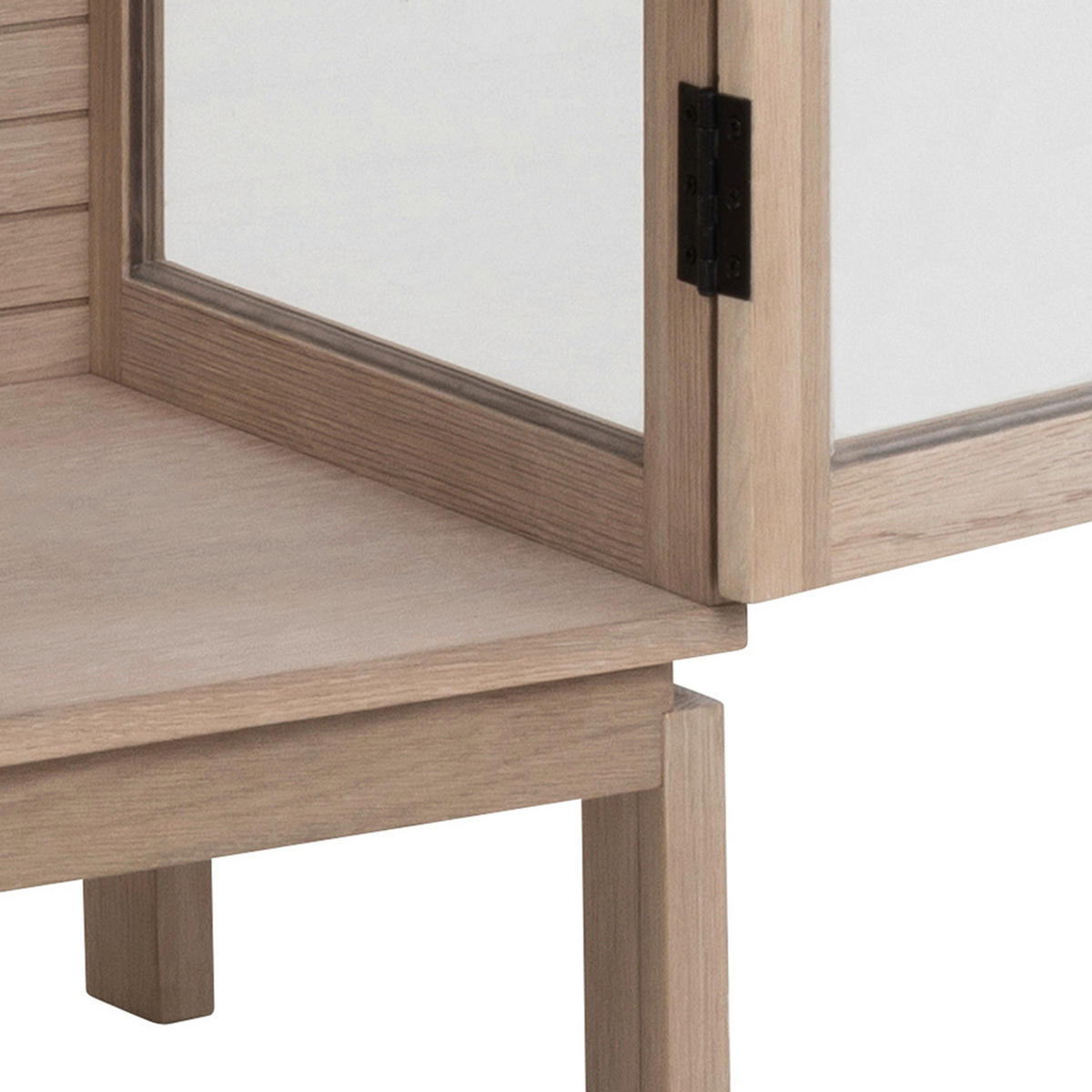 VITRINE in furniert Eichefarben  - Klar/Eichefarben, Design, Glas/Holz (80/180/40cm) - Livetastic