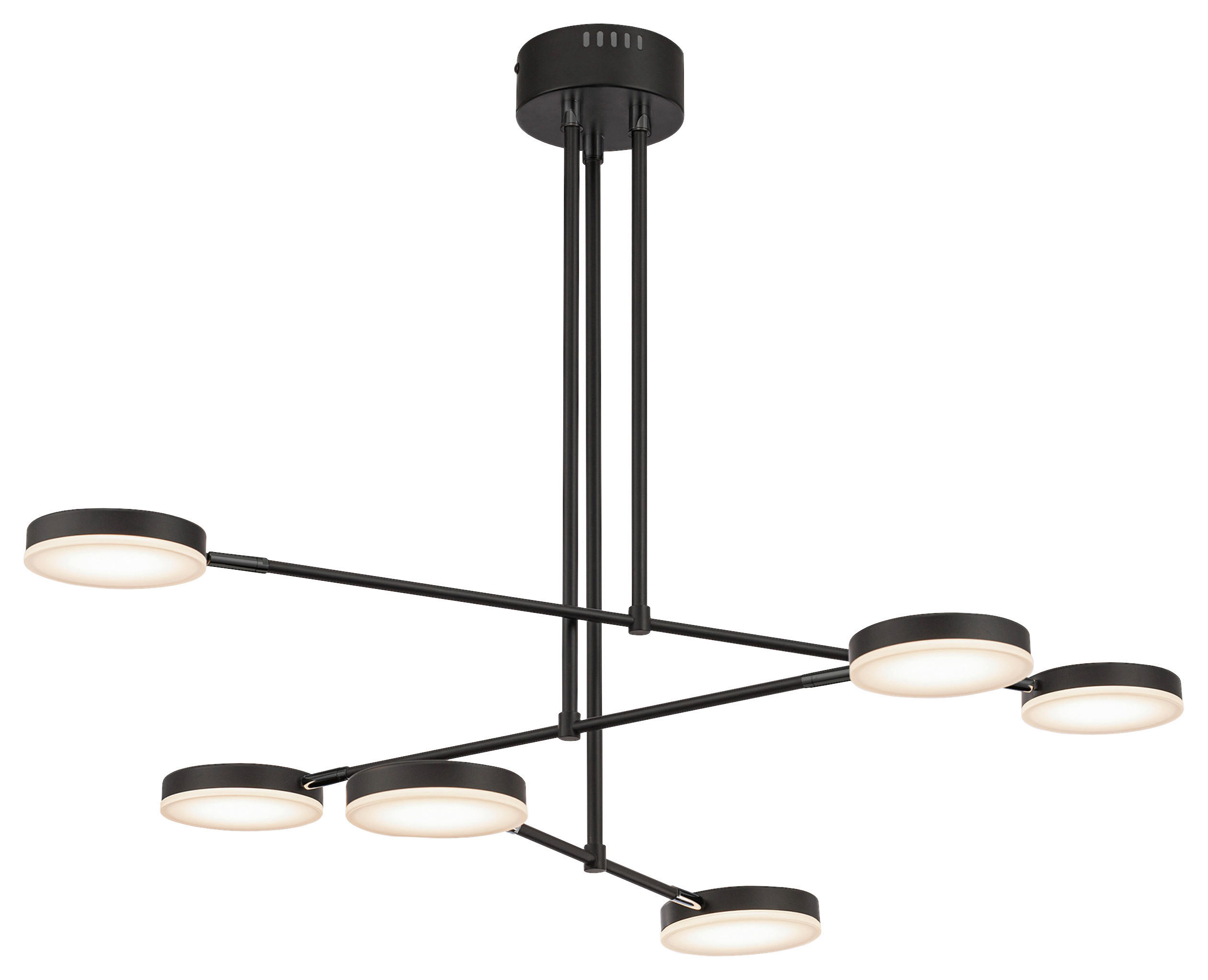 PENDELLEUCHTE 55/61,6/89 cm  - Schwarz, Trend, Kunststoff/Metall (55/61,6/89cm) - MAYTONI