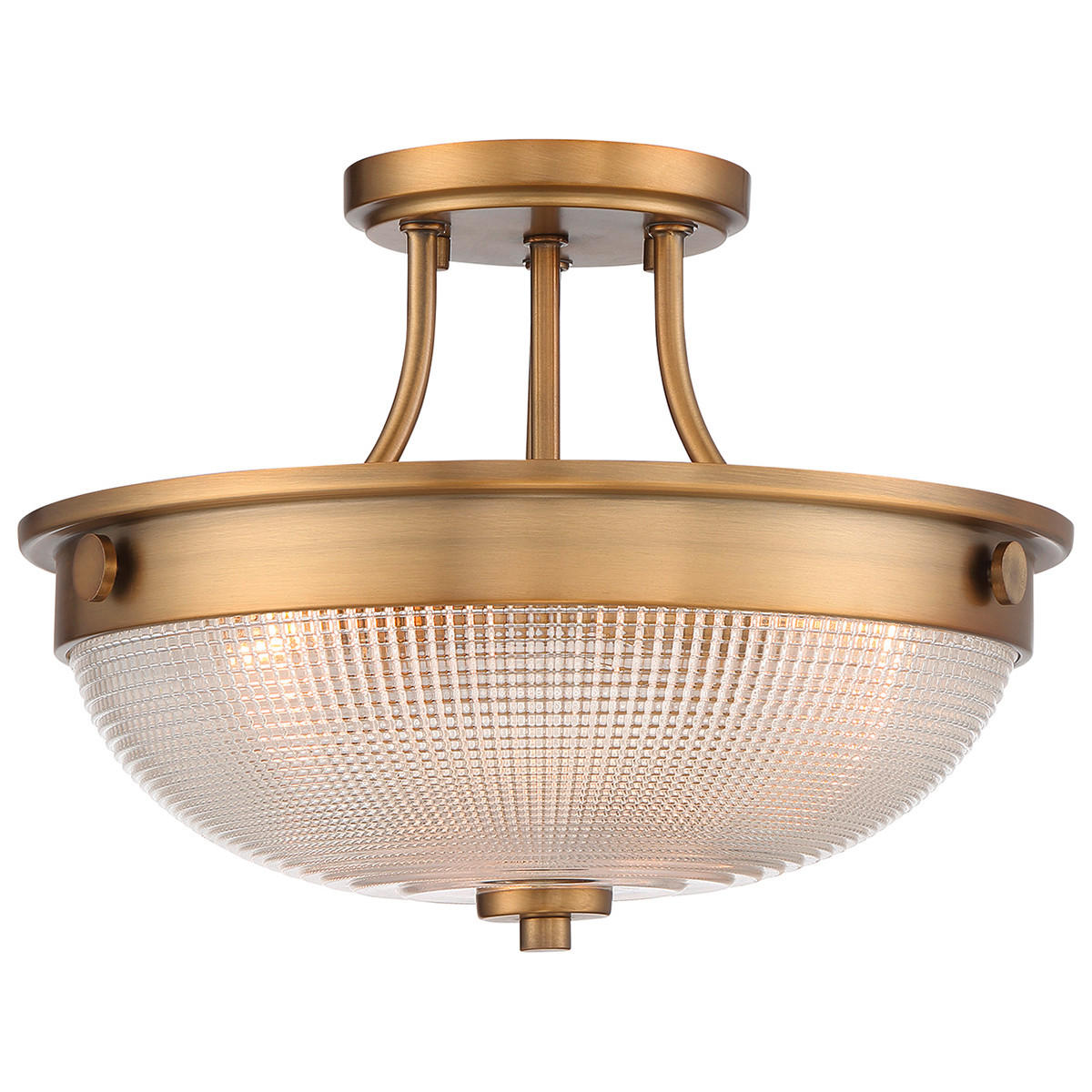 DECKENLEUCHTE Elstead Mantle 32.7/24.6 cm   - Messingfarben, LIFESTYLE, Glas/Metall (32.7/24.6cm) - Elstead Lighting