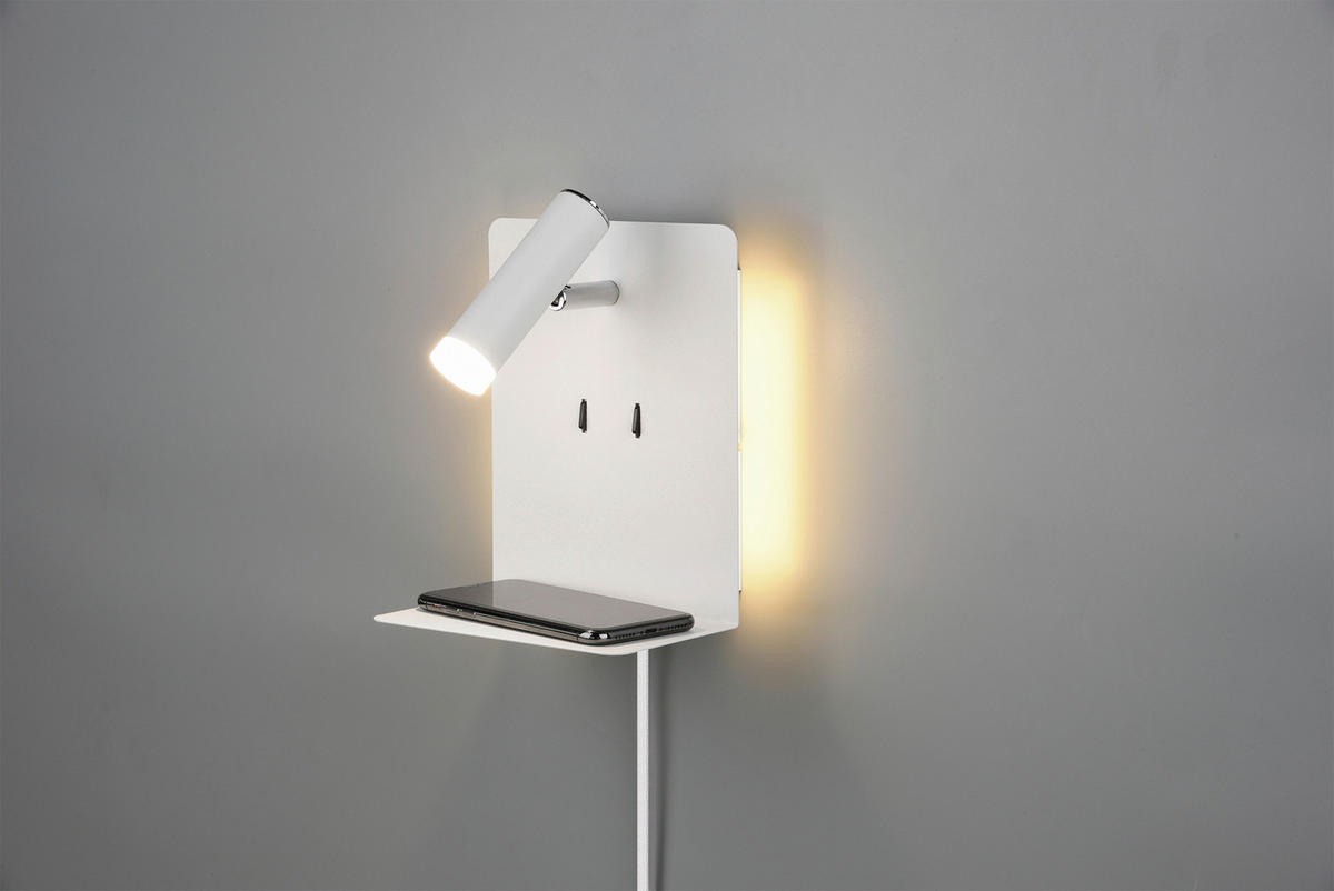 LED-WANDLEUCHTE   - Weiß, Basics, Metall (20/16/14cm) - Trio Leuchten