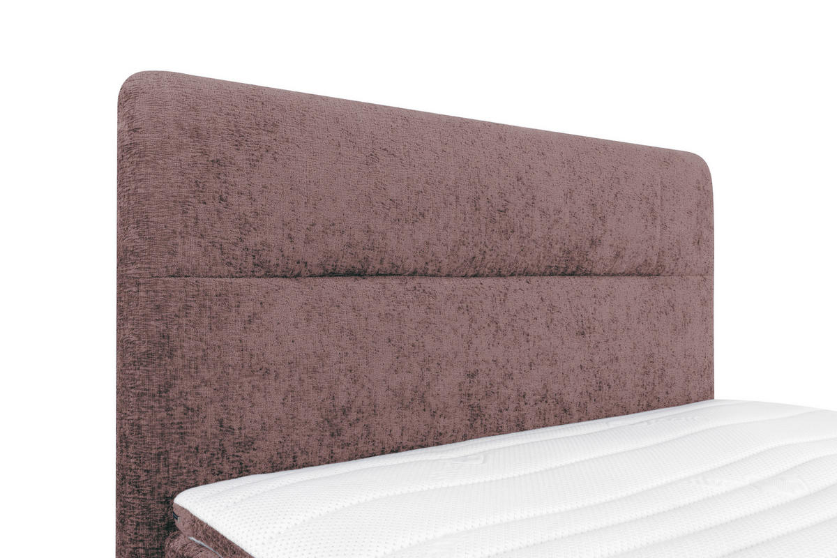 BOXSPRINGBETT 140/200 cm  in Altrosa  - Schwarz/Altrosa, Design, Textil/Metall (140/200cm) - Esposa