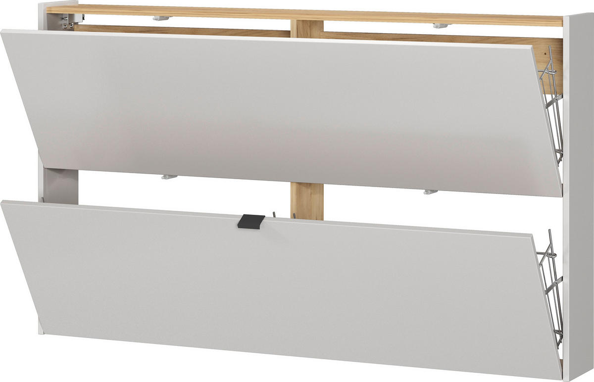 HÄNGESCHUHSCHRANK Eichefarben, Kaschmir  - Kaschmir/Eichefarben, Design, Holzwerkstoff/Metall (140/83/18cm)