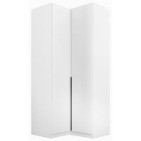 ECKKLEIDERSCHRANK 100/229/102 cm  - Weiß/Grau, MODERN, Holzwerkstoff (100/229/102cm) - Rauch Möbel