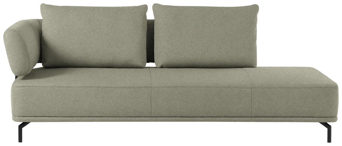RÉCAMIERE Grün Flachgewebe  - Schwarz/Grün, Design, Textil/Metall (227/89/101cm) - Dieter Knoll