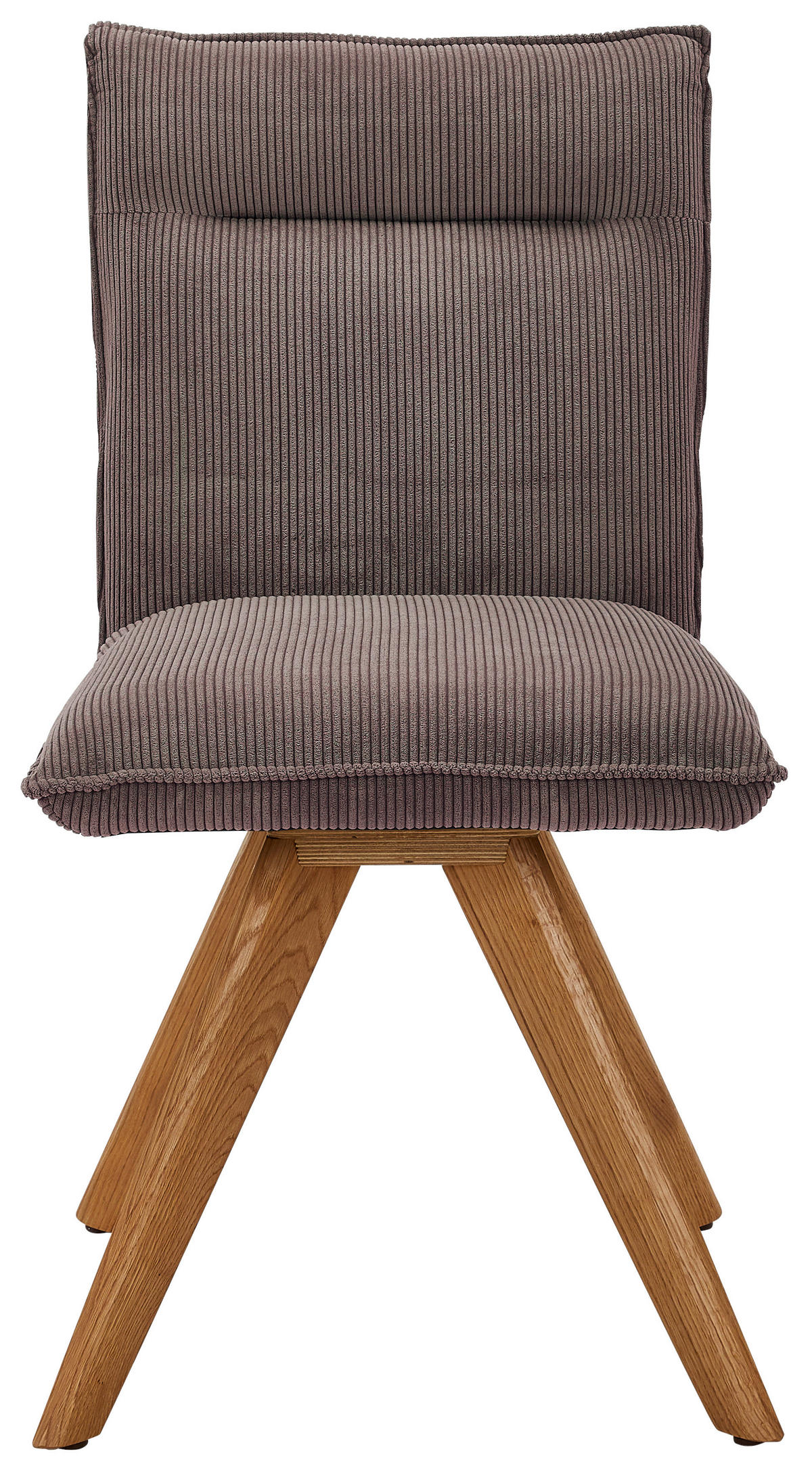 STUHL  in Feincord  - Taupe/Wildeiche, Design, Holz/Textil (47/87/62cm) - Johann Jakob