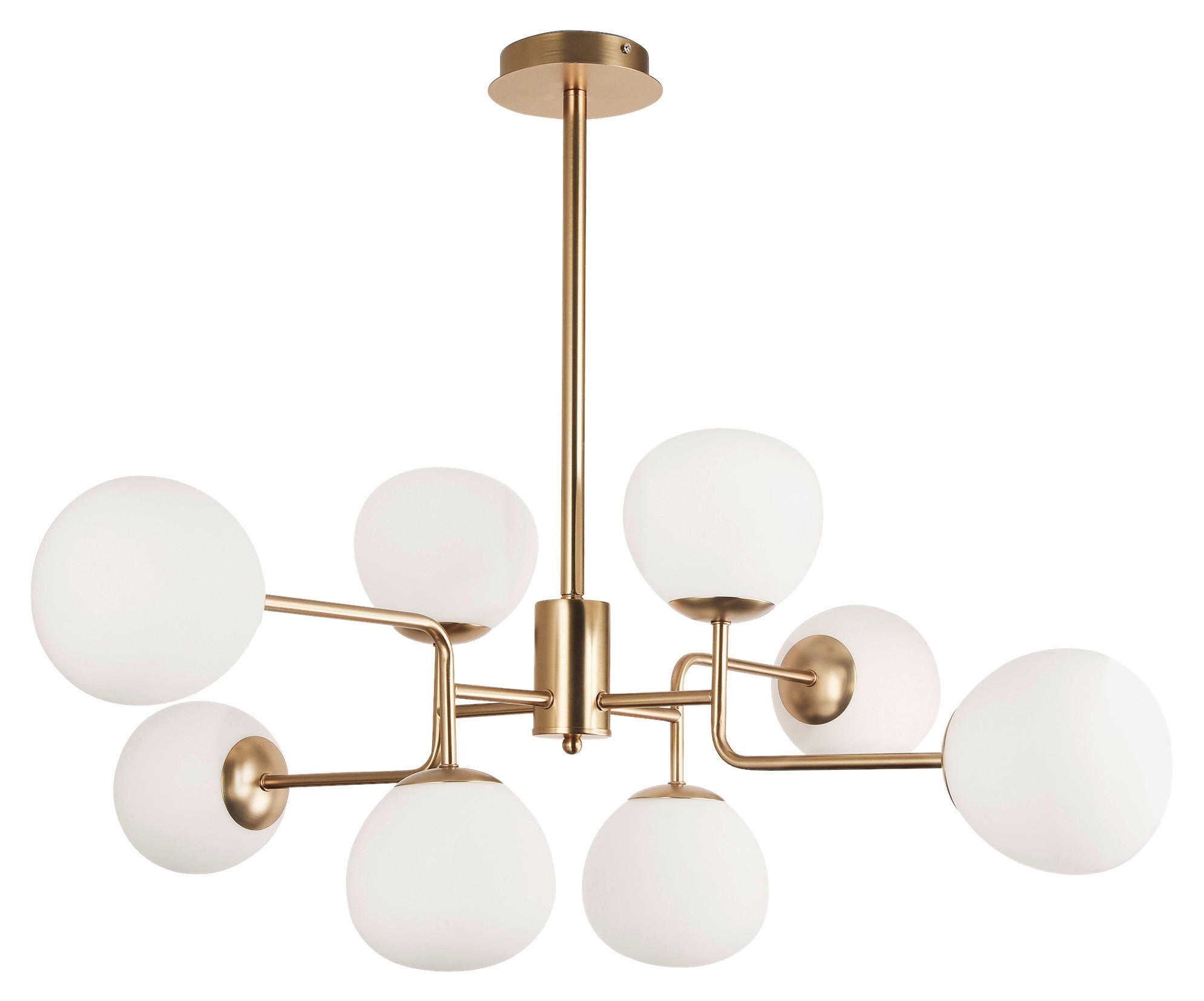 KRONLEUCHTER  96/26,5/57 cm   - Messingfarben, Trend, Glas/Metall (96/26,5/57cm) - MAYTONI