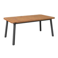 GARTENTISCH Holz, Metall rechteckig  - Akaziefarben, MODERN, Holz/Metall (100/75/180/240cm) - Ambia Garden