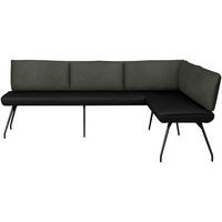 ECKBANK 235/155 cm Mikrofaser Schwarz   - Anthrazit/Schwarz, Design, Textil/Metall (235/155cm) - Moderano