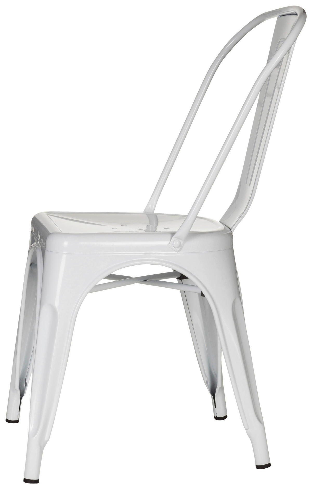 STOL stål  - vit, Basics, metall (44/84/54cm) - MID.YOU