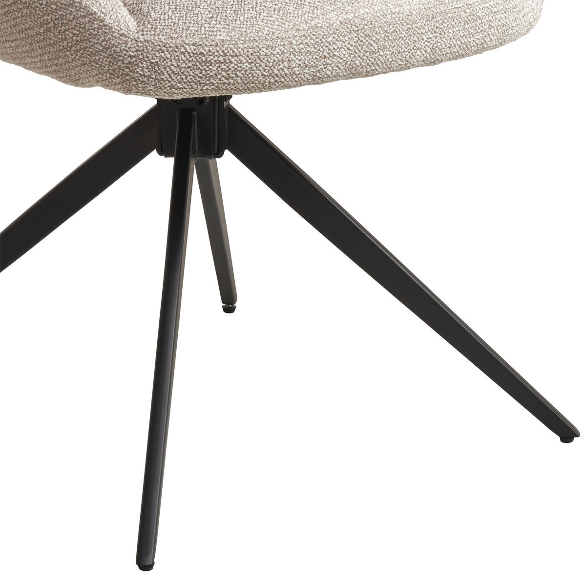 ARMLEHNSTUHL  in Eisen Webstoff  - Beige/Schwarz, MODERN, Textil/Metall (60/83/63cm) - MID.YOU