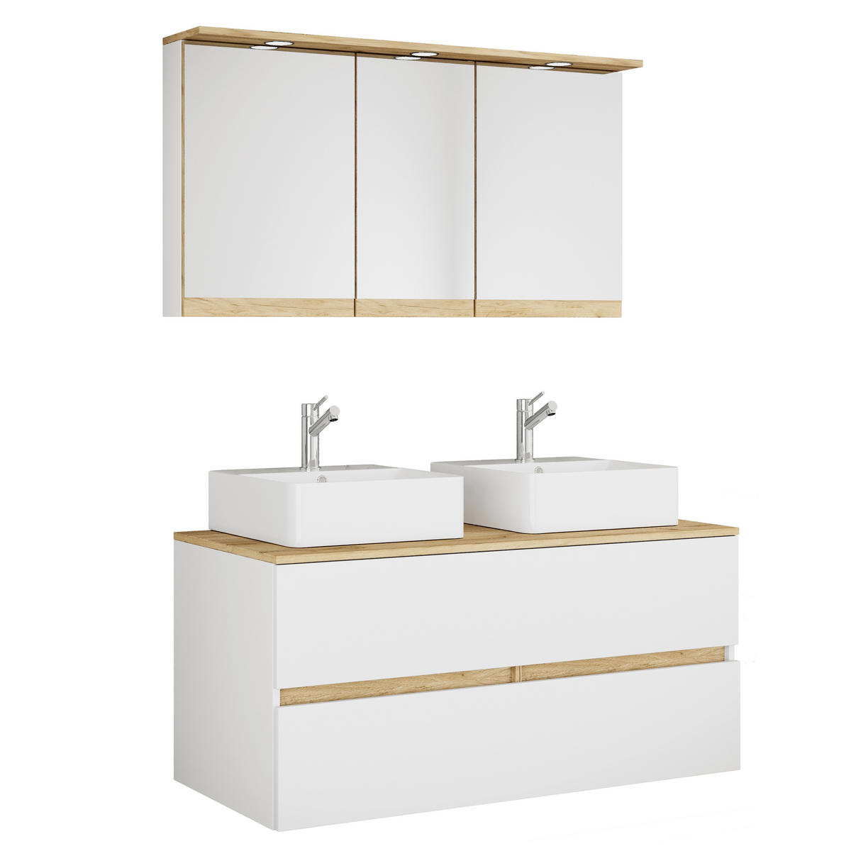  111 cm  - vit/honungsek, Trend, trämaterial/keramik (111cm) - MID.YOU