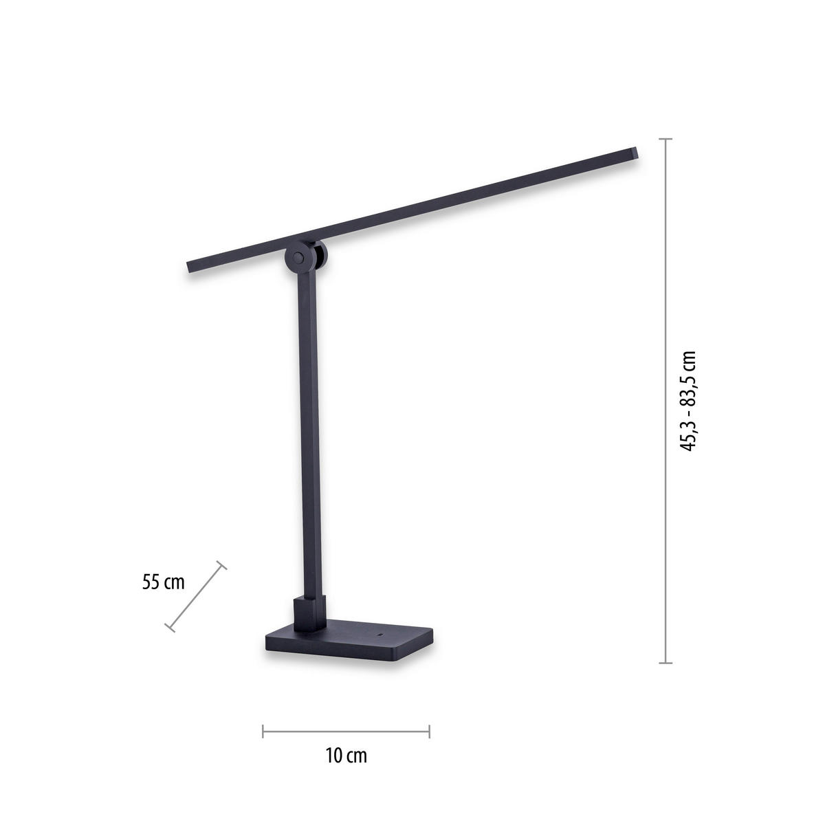 NAMIZNA LED-SVETILKA  PURE-GRAFO    55/10 cm         - črna, Trendi, kovina/umetna masa (55/10cm)