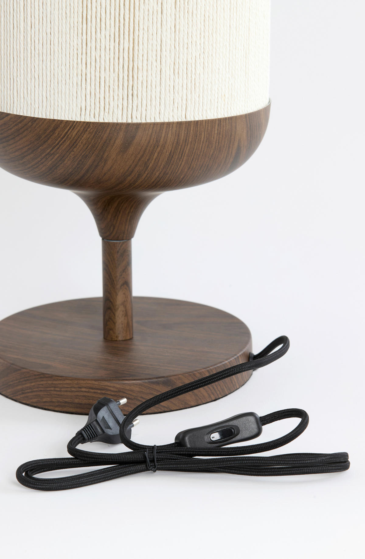 TISCHLEUCHTE Dania 22,5/22,5/50 cm   - Dunkelbraun/Creme, Design, Kunststoff/Textil (22,5/22,5/50cm) - Light & Living