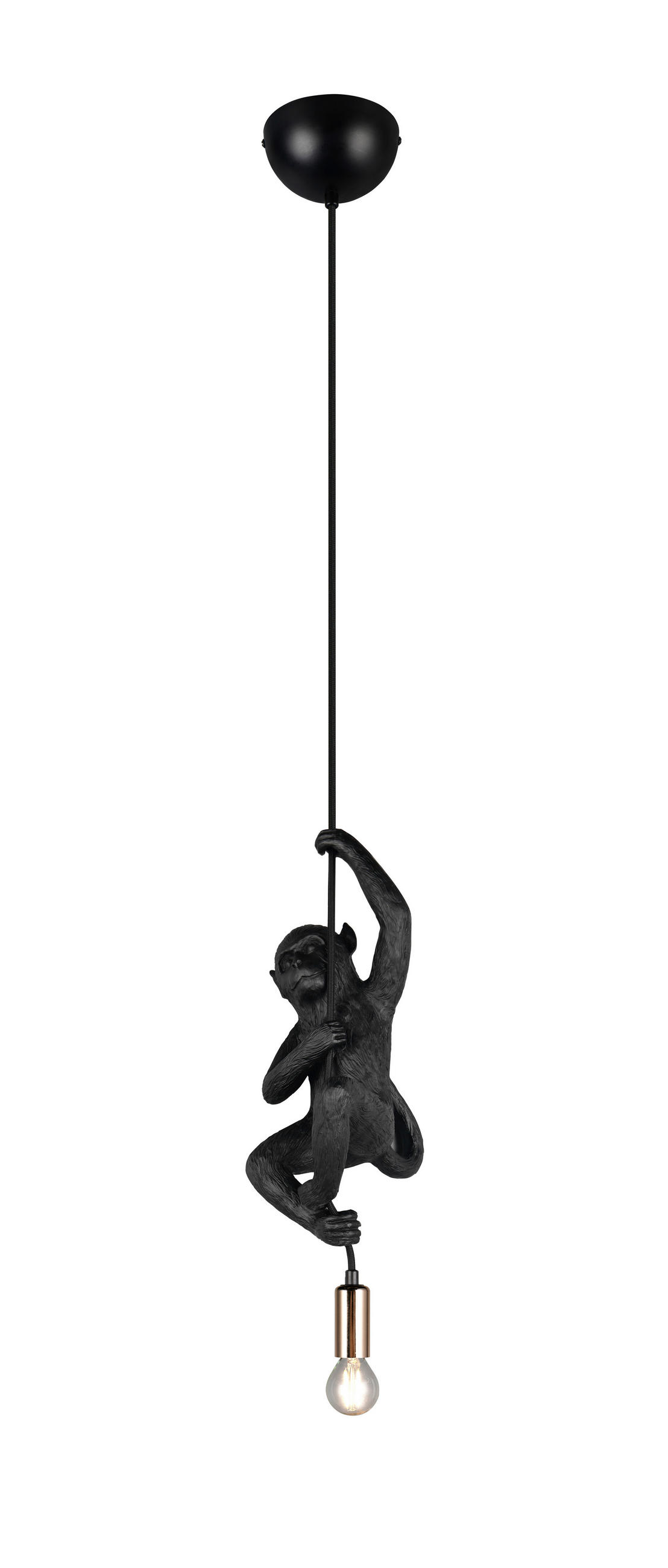 XXXLutz Pendelleuchte Fips Schwarz, Gold 14.5x150x19.5 cm