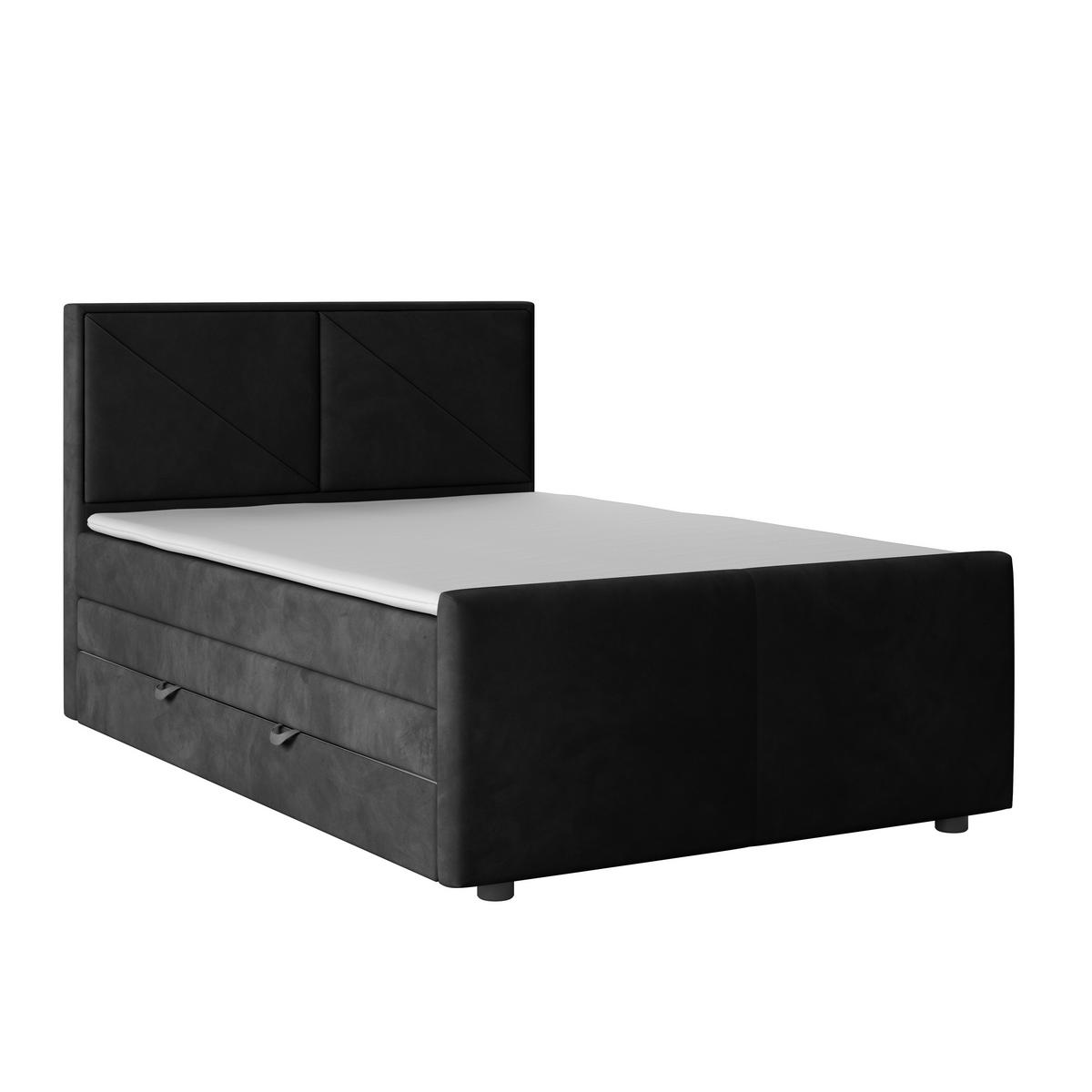 BOXSPRINGBETT 140/200 cm  in Schwarz  - Schwarz, Modern, Holz/Kunststoff (140/200cm) - MID.YOU