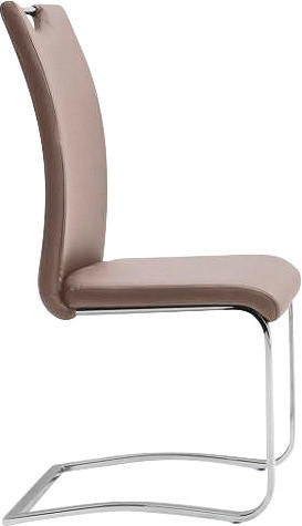 SCHWINGSTUHL  in Lederlook  - Cappuccino, Design, Textil/Metall (43/100/57cm) - Carryhome