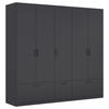 KLEIDERSCHRANK in Grau  - Grau, Basics, Holzwerkstoff/Metall (226/210/54cm) - Boxxx