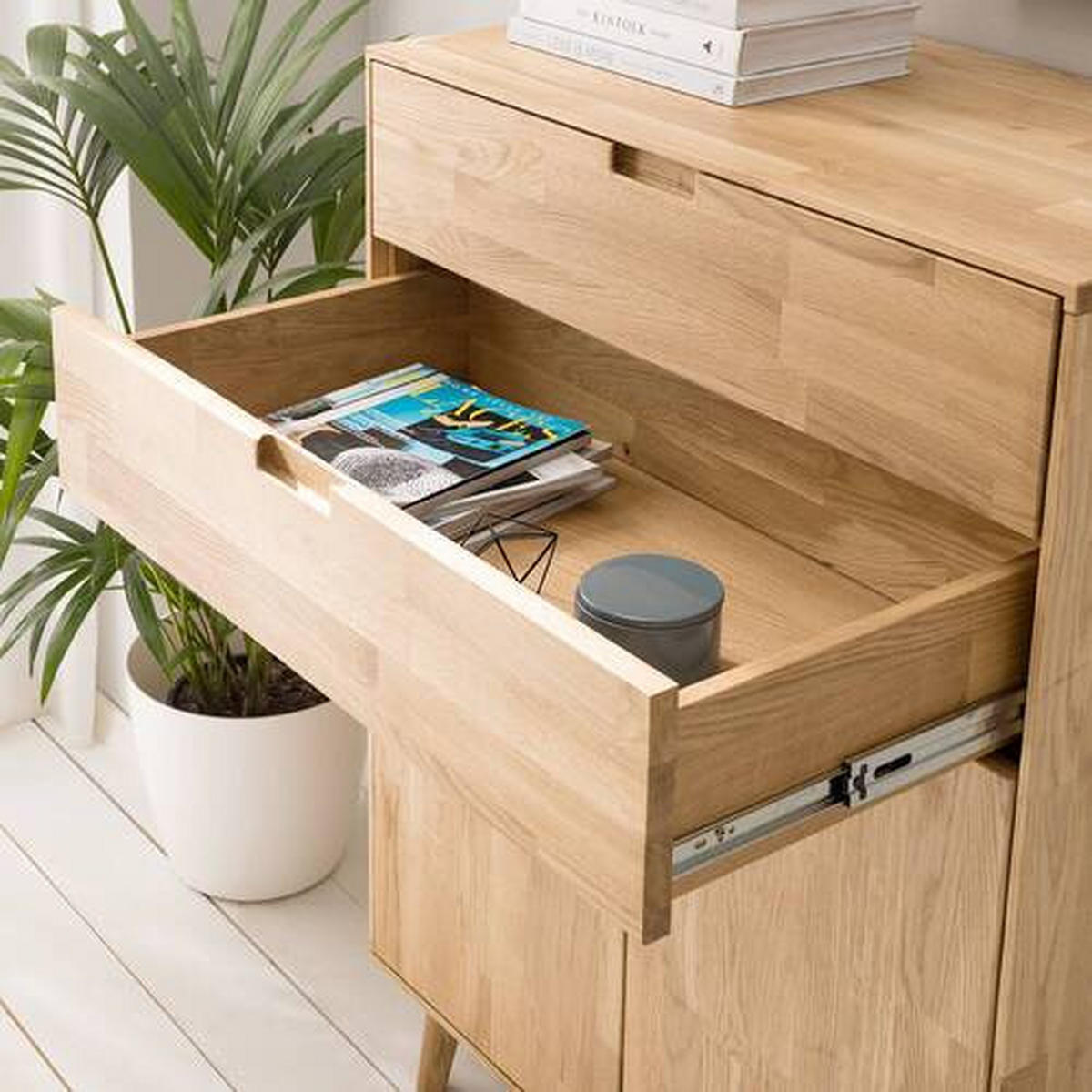 HIGHBOARD Wildeiche  80/115,1/40 cm  - Wildeiche, Natur, Holz (80/115,1/40cm) - Lomoco