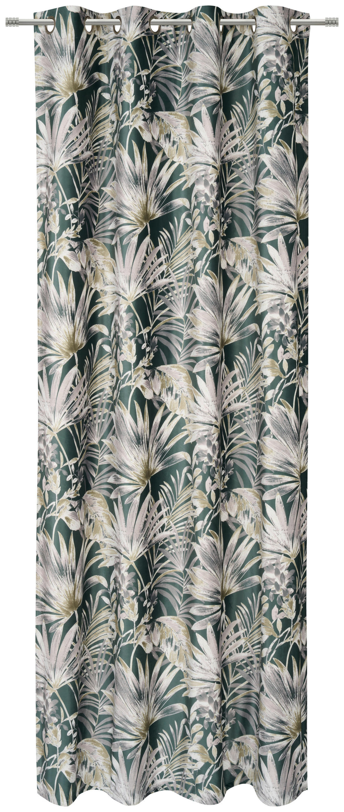 ZÁVĚS S OČKY, neprůsvitné, 140/245 cm - zelená, Lifestyle, textil (140/245cm) - Esposa