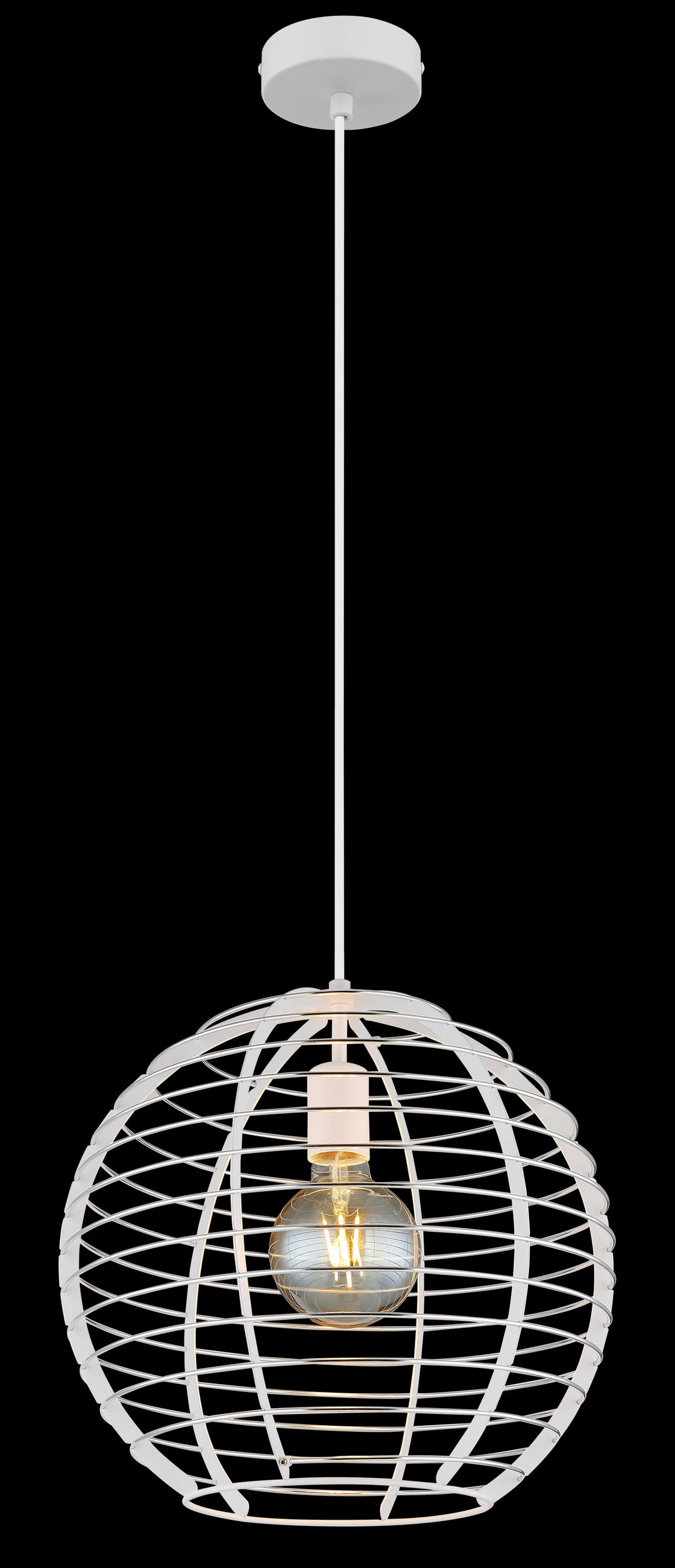 HÄNGELEUCHTE 35/120 cm  - Chromfarben/Weiß, Basics, Kunststoff/Metall (35/120cm) - Globo